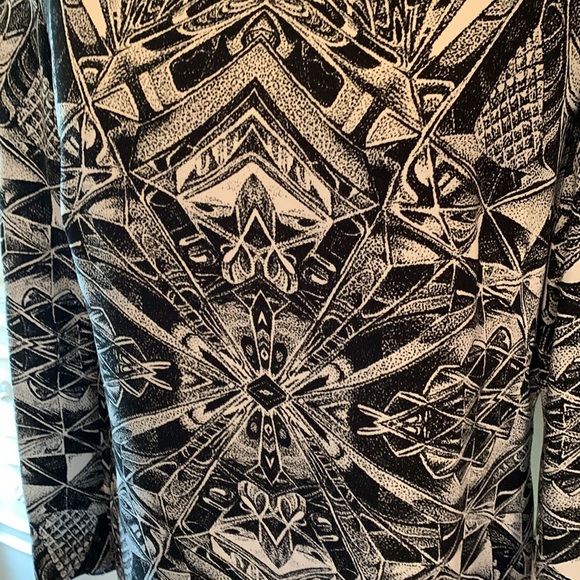 NWOT Escada Geometric print black and white dress 🔴 - Picture 3 of 11